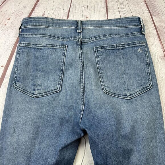 rag & bone Jeans Womens 29 Blue Nina High-Rise Ankle Skinny Frayed Hem Stretch - Picture 15 of 16